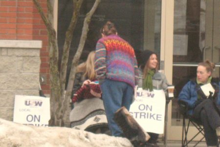 On strike: NDCU workers walk out