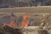 Huge flames in Warfield
