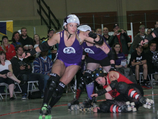 Flat Tracker Roller Derby Queens bounce around in Castlegar