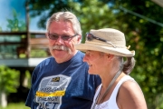 Mayor Greg Granstrom and Ann Damude, manager of the Sustainability Commission ~ by Ed Chernoff