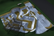 The future Rossland skatepark in 3D