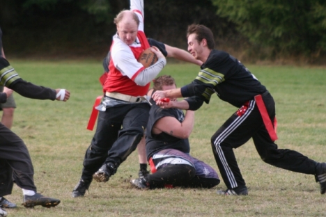 Mates pound Hour Glass in Flag Football showdown