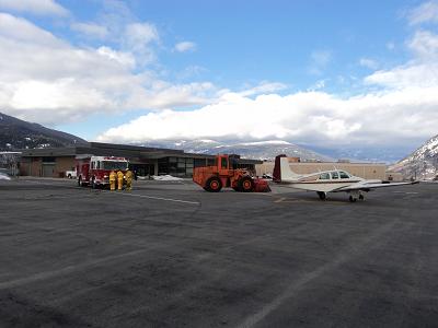 Loader crashes fence and rams plane at airport yesterday?