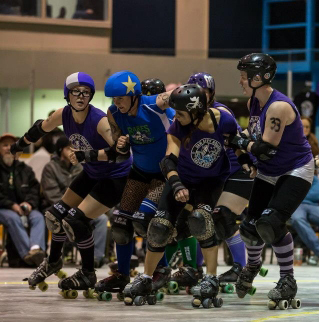 Women's roller derby season opener intense