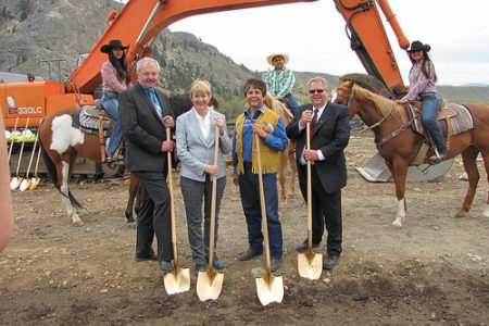 Breaking ground for the new correctional facility in Oliver