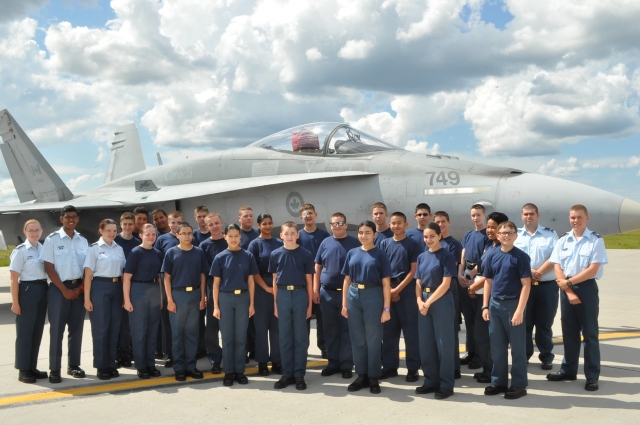 Trail cadet on training course in Cold Lake