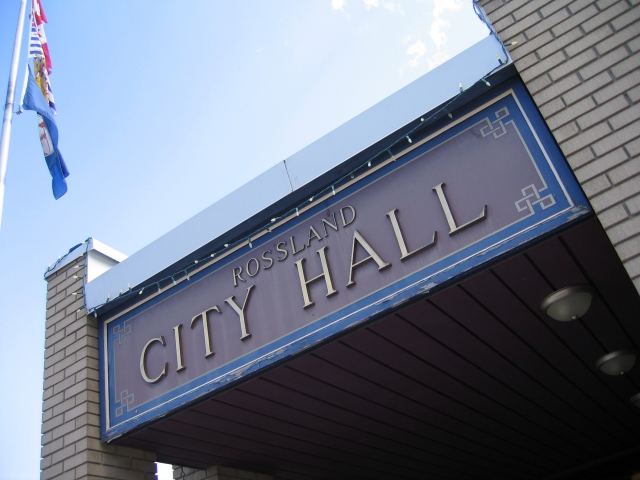 SPECIAL MEETING OF ROSSLAND CITY COUNCIL