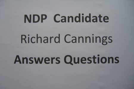 The First Set of Questions for our Candidates:  Cannings Answers