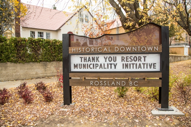 Rossland's New Event Sign is Up and Ready