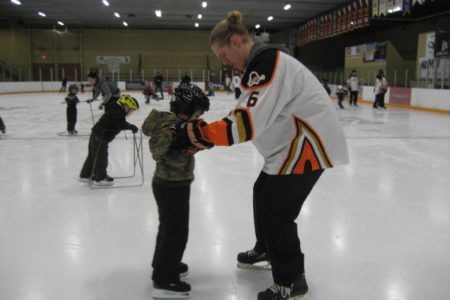 Kindergarten kids hit rink with Rebels