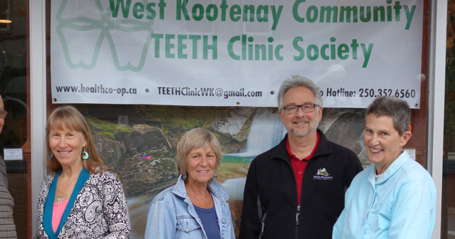 Big smiles from West Kootenay Community TEETH after winning $50,000 from Pacific Blue Cross