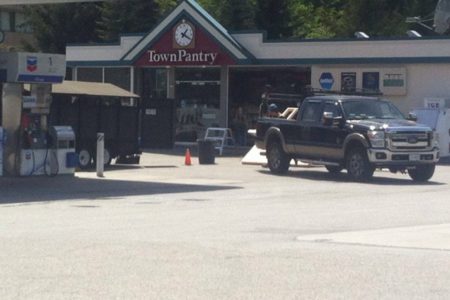 Vehicle smashes front of Chevron in apparent attempted robbery