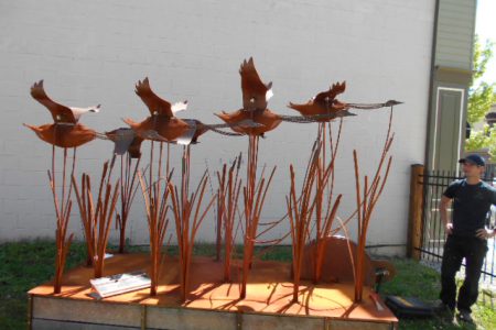 'V-Formation' -- A New Sculpture Graces Rossland