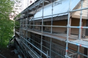 Scaffolding on the Miners Union Hall