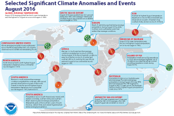 Not one for the record books — August 2016 Global Temperatures Set 16th Straight Monthly Record