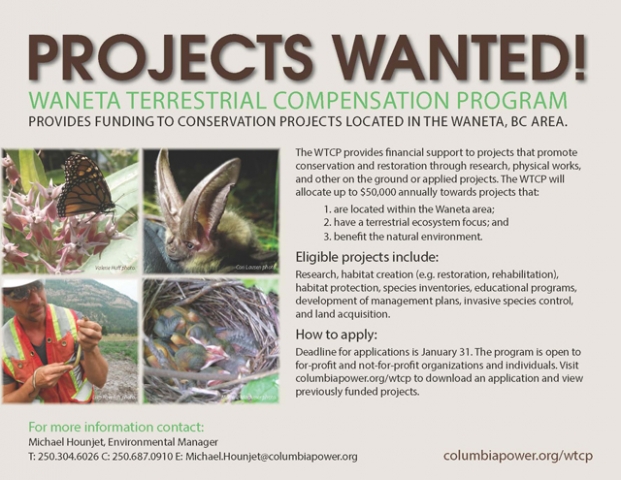 Applications for Waneta Terrestrial Compensation Program now available