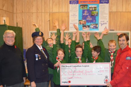 Rossland Legion helps Scouts with camping essentials