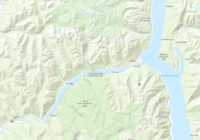 UPDATED: Wildfire south of Harrop not a threat to communities at this time