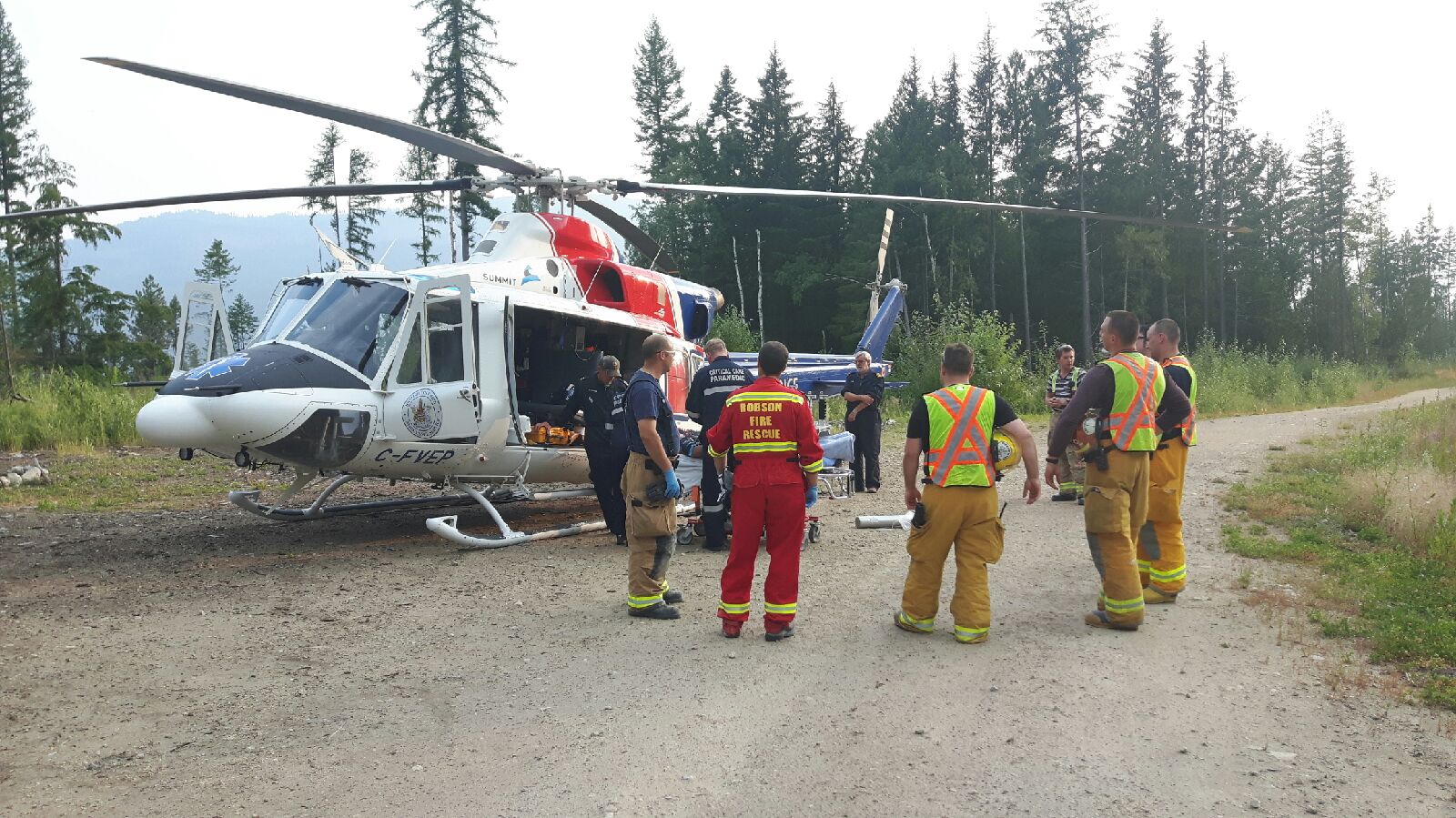 Vehicle roll-over sends three to hospital Saturday