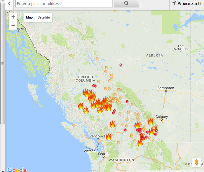 RDCK update on wildfires of note for Aug. 12