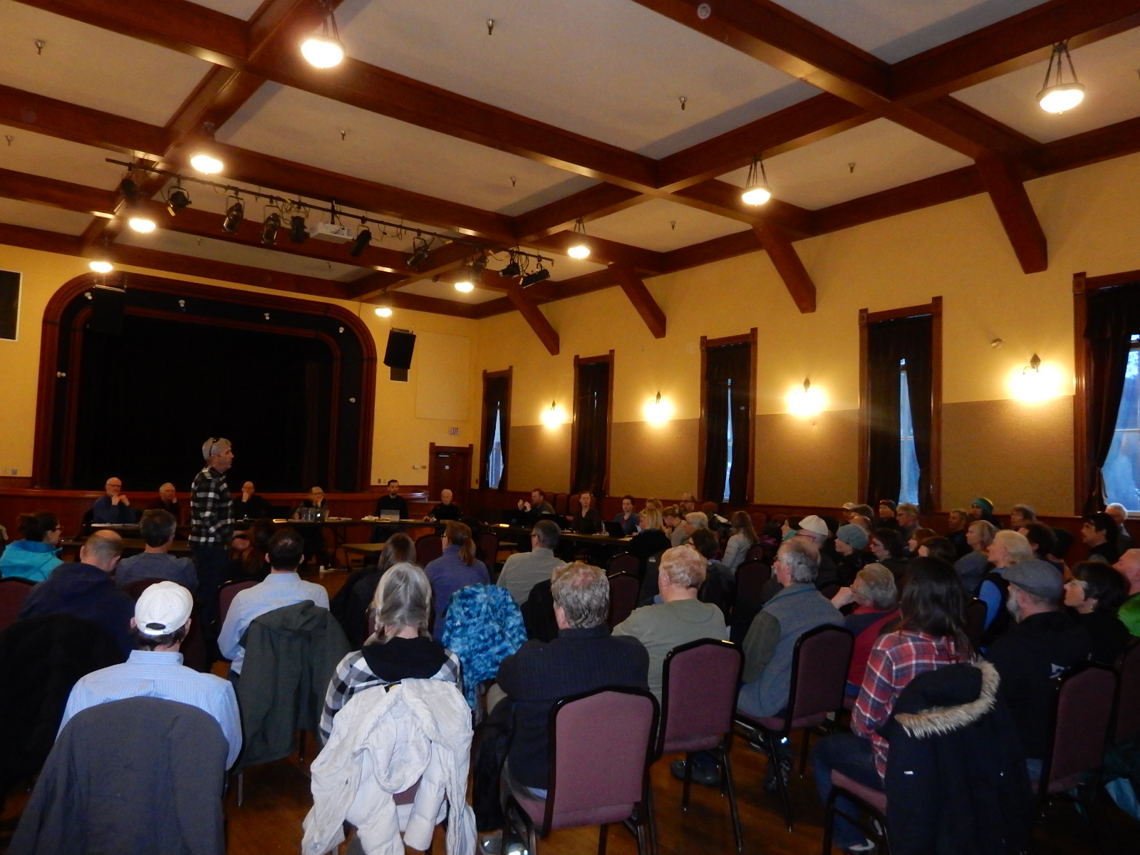 Public Hearing at the Miners Hall draws a crowd