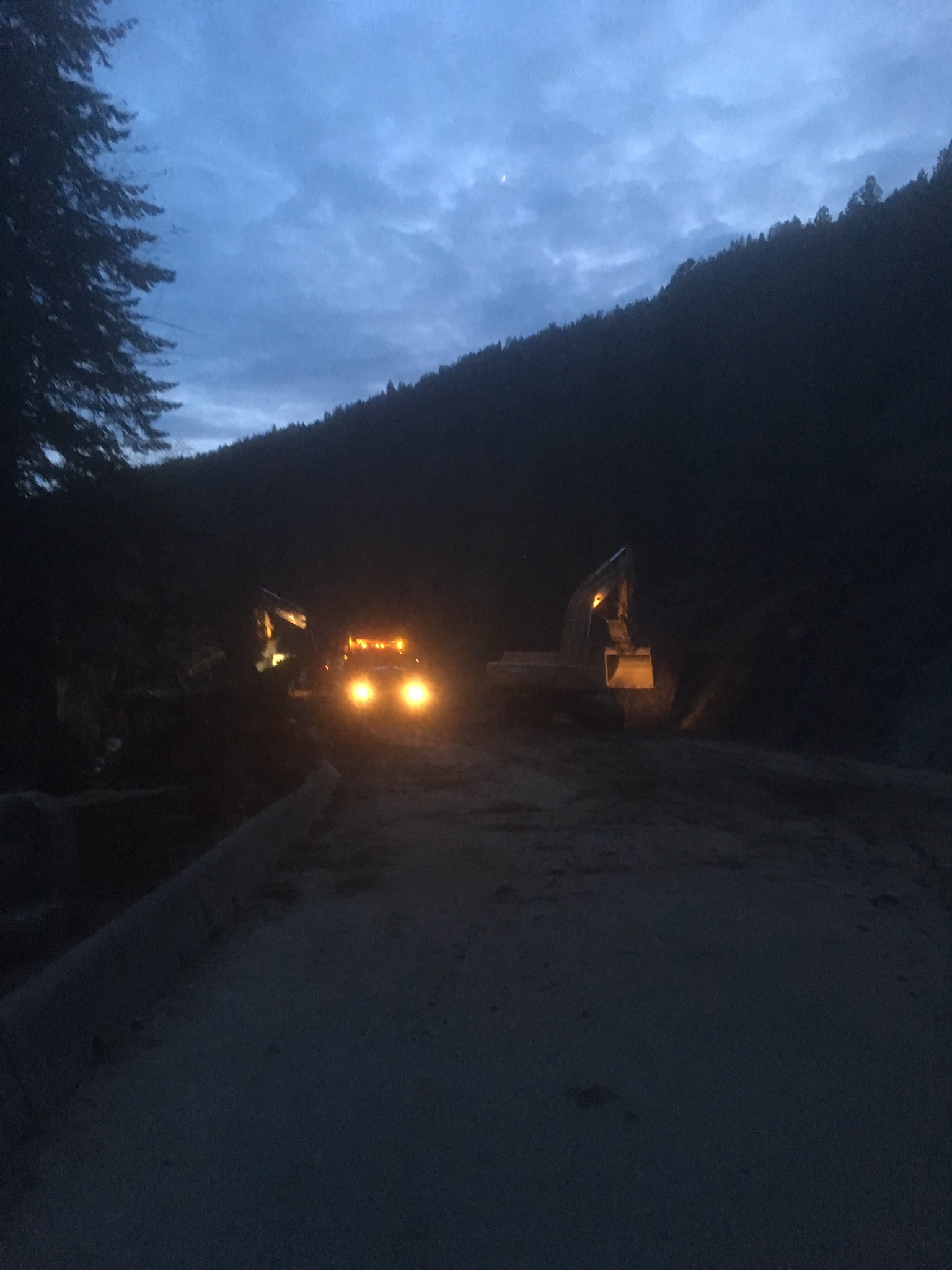 Evaluation of Hwy 3A mudslide aftermath continues
