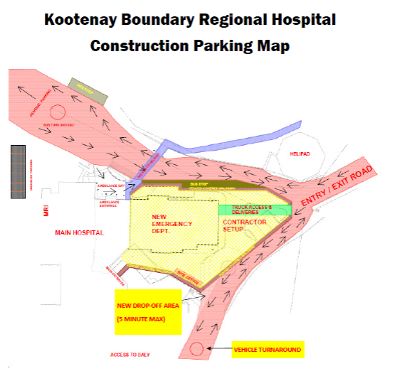 Advisory – Parking at KBRH during construction