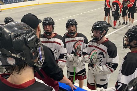 Lacrosse at the Rossland Arena June 1:  West Kootenay Timberwolves and the Cranbrook Outlaws