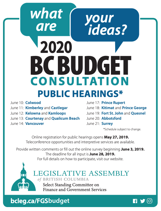 BC Finance Committee visits Castlegar for Budget 2020 consultation