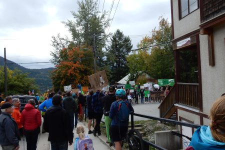 Rossland's climate march