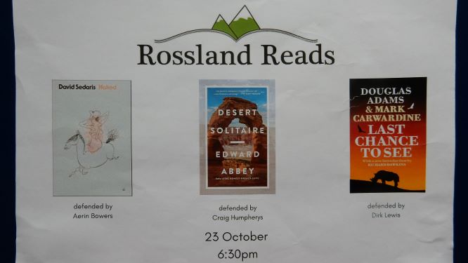 New format for the 2019 ROSSLAND READS debate!