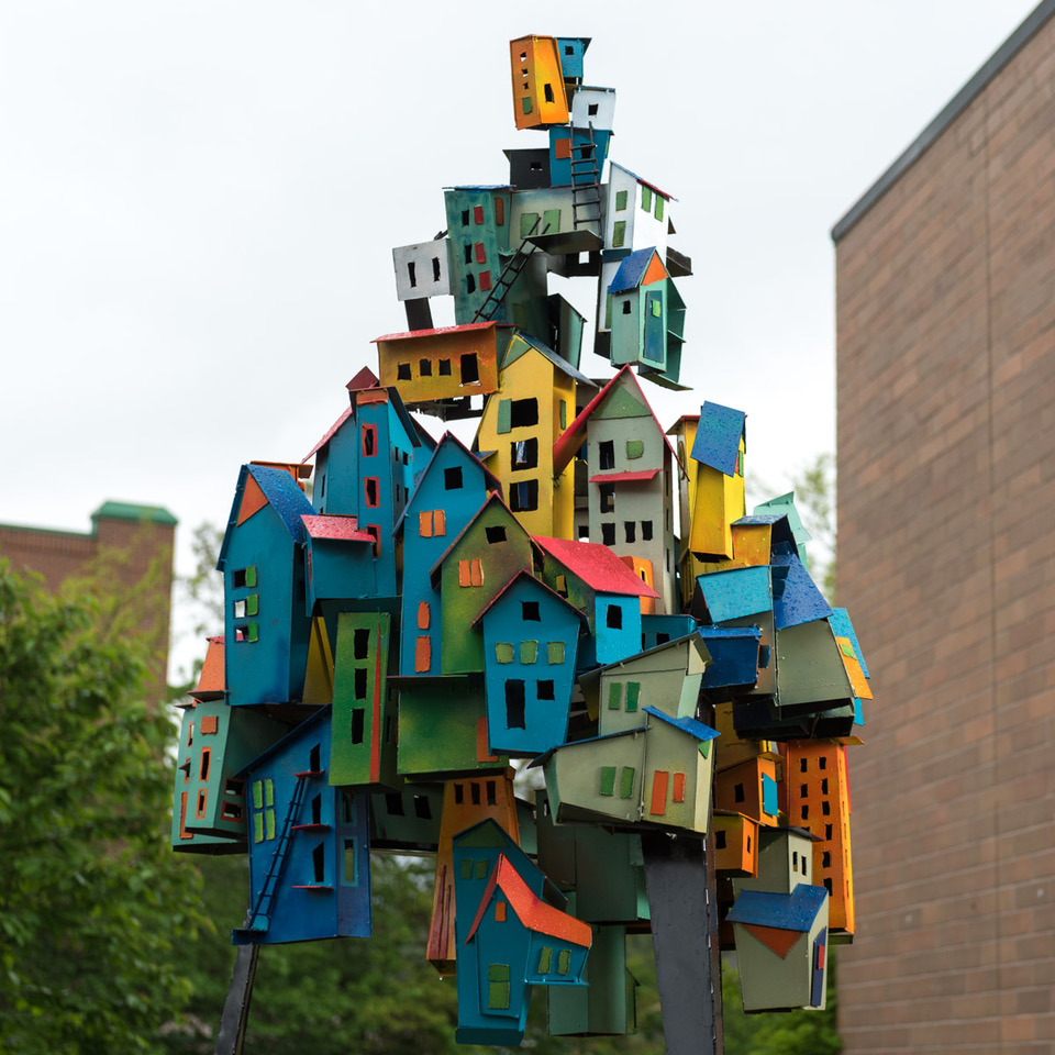 Winlaw's Rabi'a wins second Sculpturewalk People's Choice Award with 'Housing Crisis'