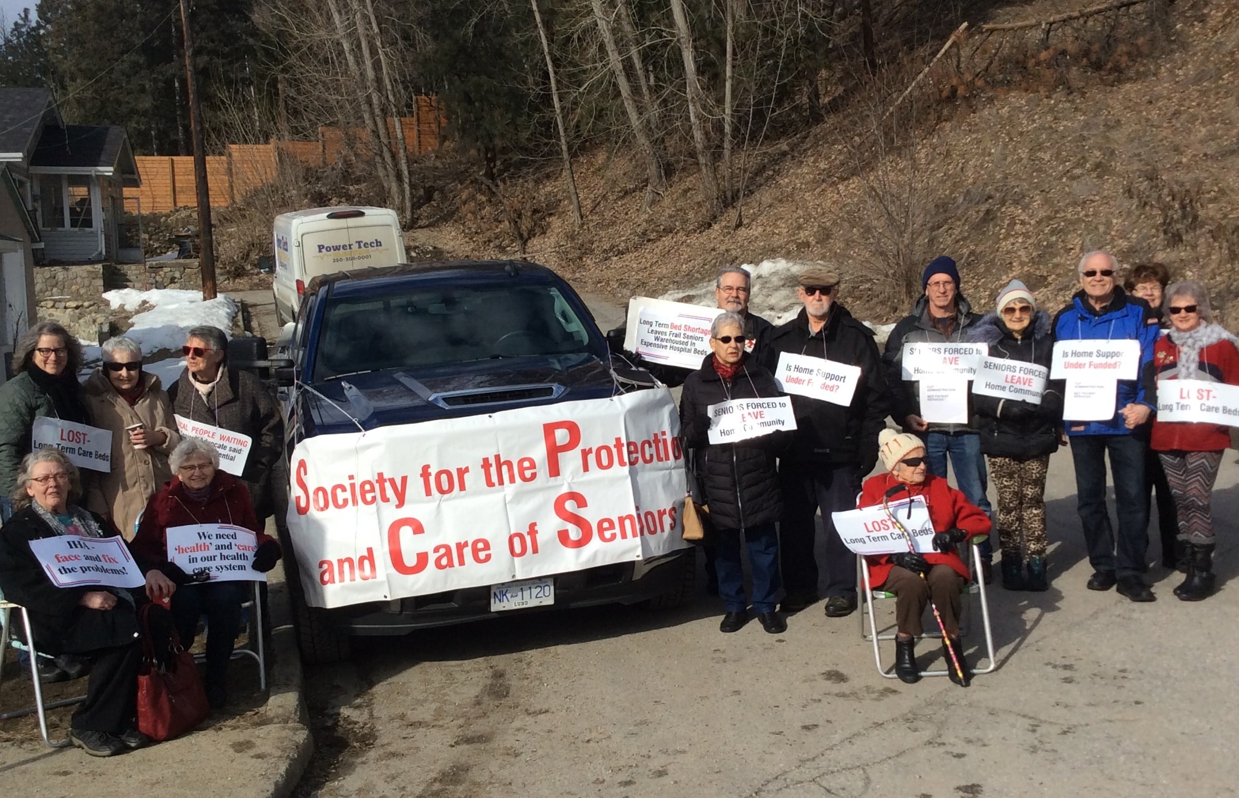 Seniors protest lost and inadequate services, residential care