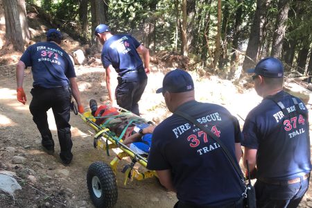 Mountain biking mishap near Red, on Wednesday, August 19, 2020