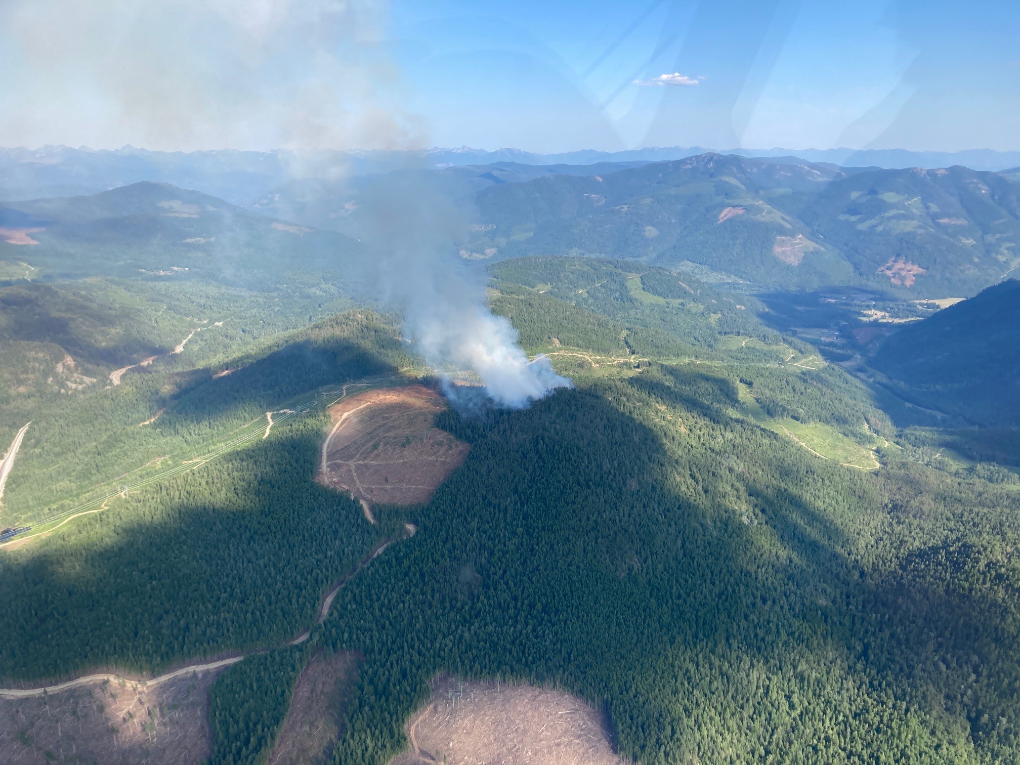 Updated: Bombi fire now roughly 35 hectares, still out of control