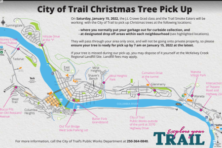 Trail Christmas tree pick up – Sat. Jan. 15, 2022