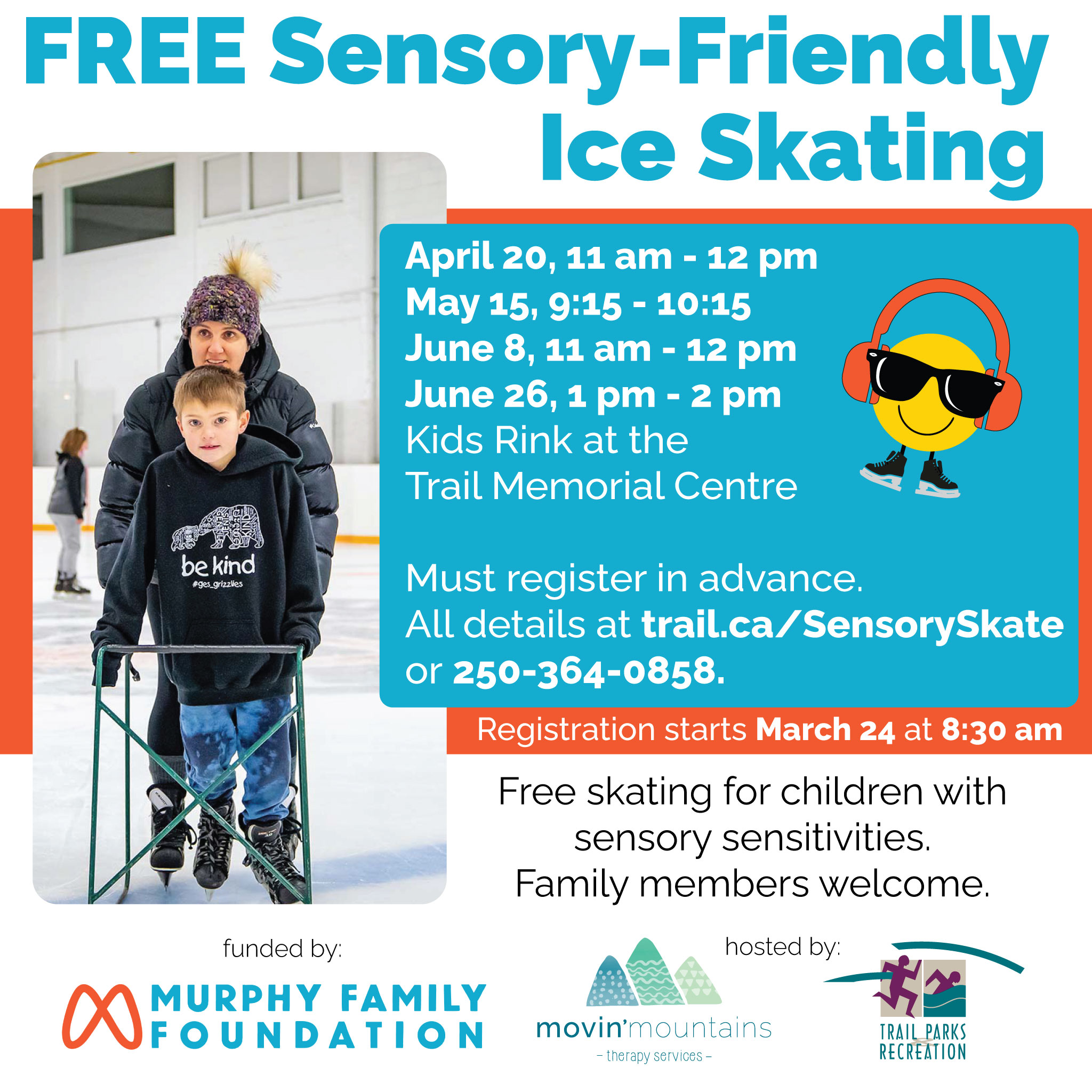 Free sensory-friendly ice skating coming to the Kids Rink at the Trail Memorial Centre
