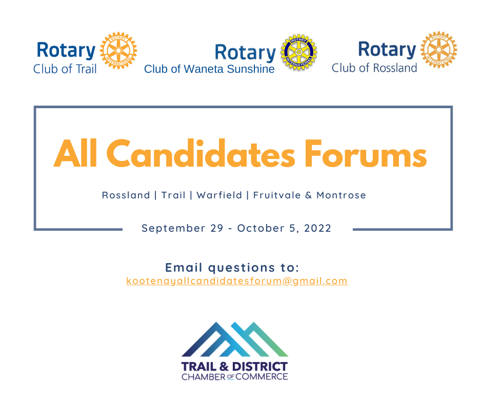 All Candidates Forums slated for municipal elections