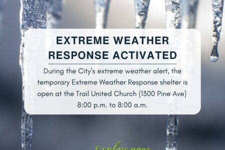 City of Trail activates Extreme Weather Response shelter