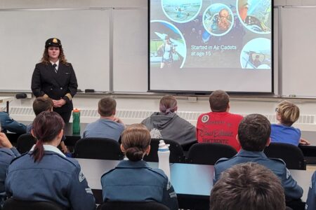 Air Canada Pilot visits the Trail Air Cadets