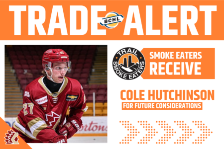 Smokies Acquire Cole Hutchinson from Chilliwack for Future Considerations