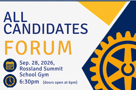 Rossland -- Hear your candidates at this all-candidates forum